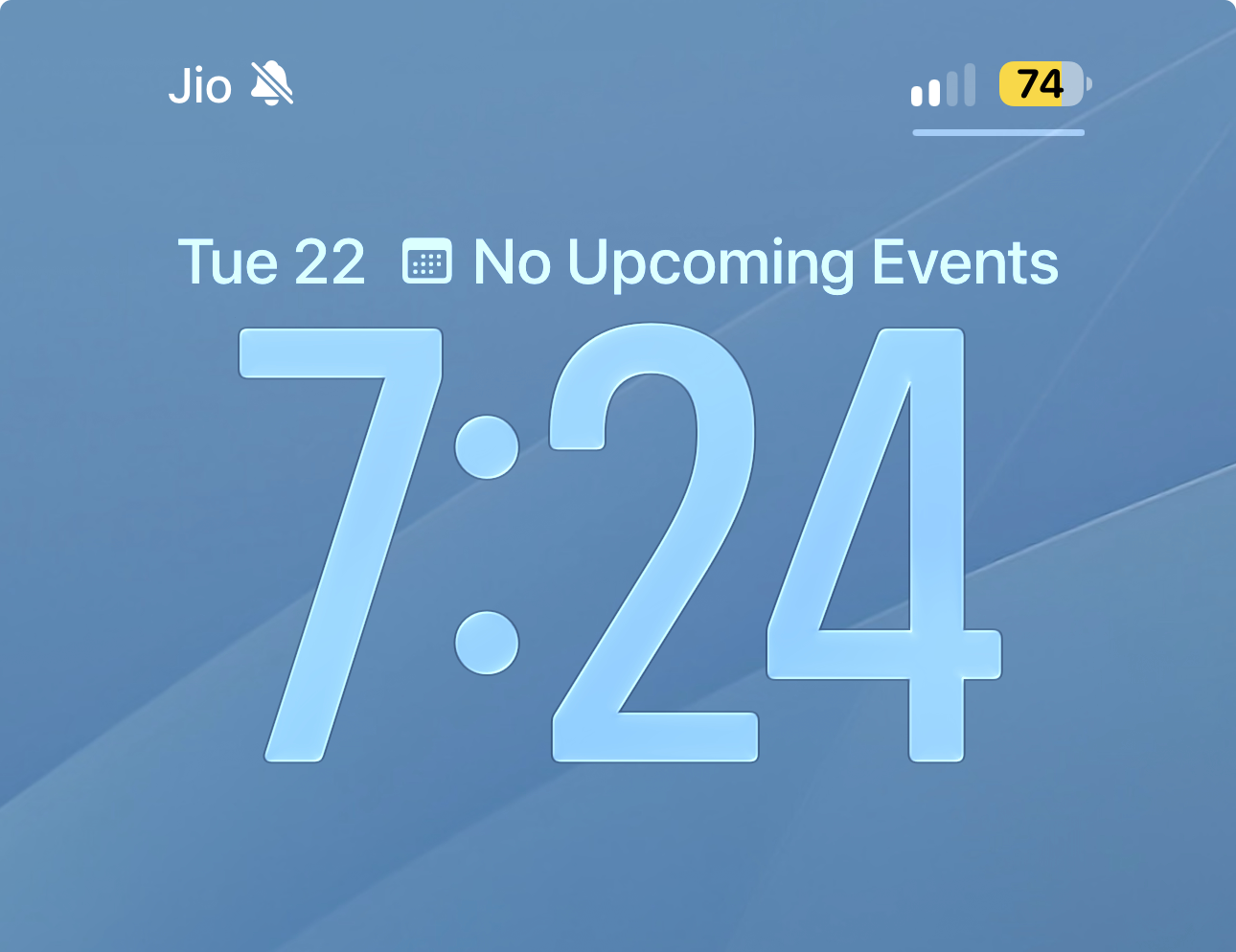Screenshot of an iPhone lockscreen